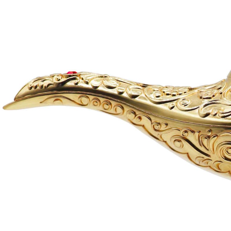 AVESON Classic Vintage Collectable Rare Legend Aladdin Magic Genie Costume Lamp Home Table Decoration & Gift, Gold - Image 4